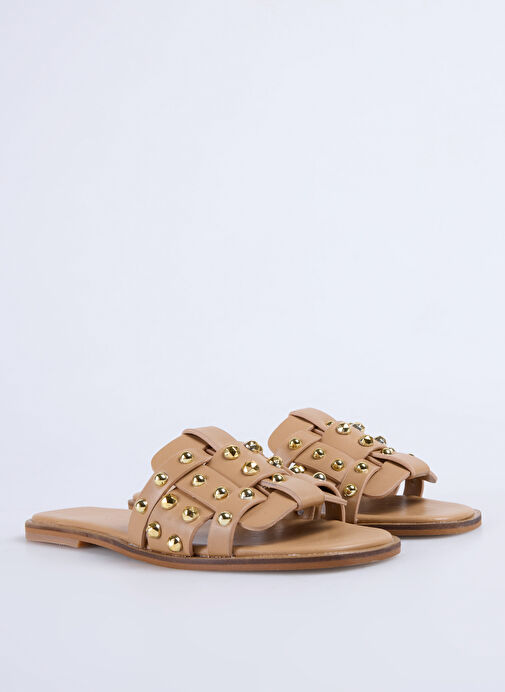 Fabrika Kahverengi Kadın Terlik BRENDA - Görsel 3