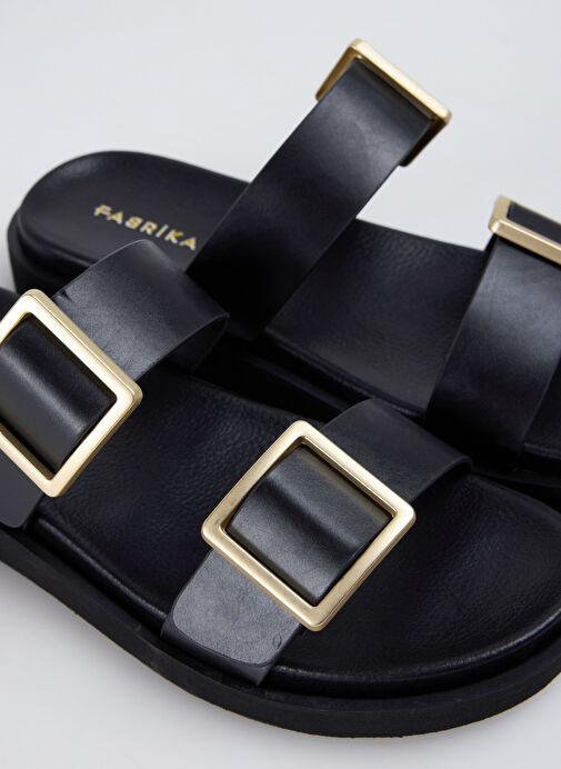 Fabrika Siyah Kadın Terlik ARMIDA - Görsel 11