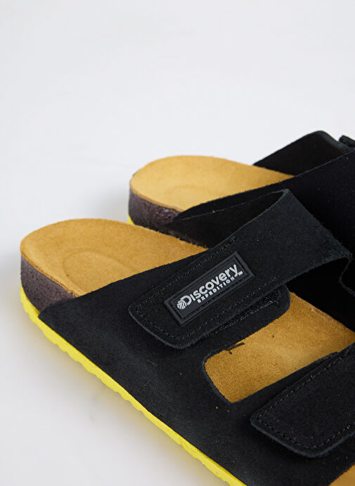 Discovery Expedition Siyah-Sarı Erkek Deri Terlik NEDA - Görsel 6