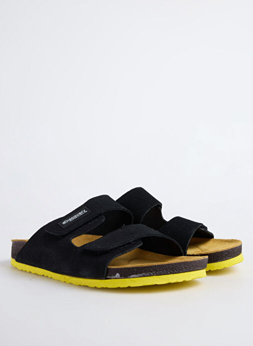 Discovery Expedition Siyah-Sarı Erkek Deri Terlik NEDA - Görsel 3