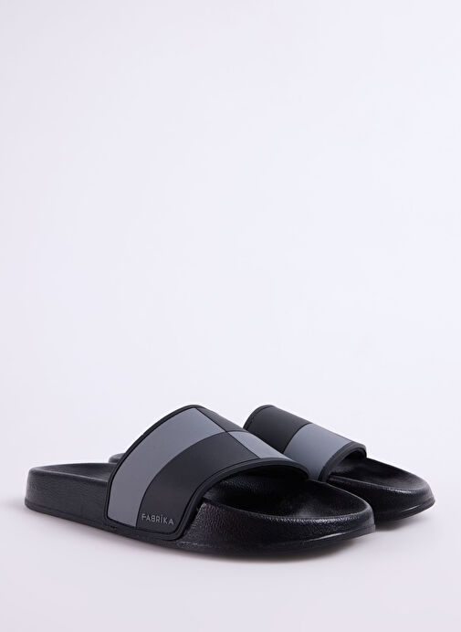 Fabrika Siyah-Gri Erkek Plaj Terliği SANCHO - Görsel 3