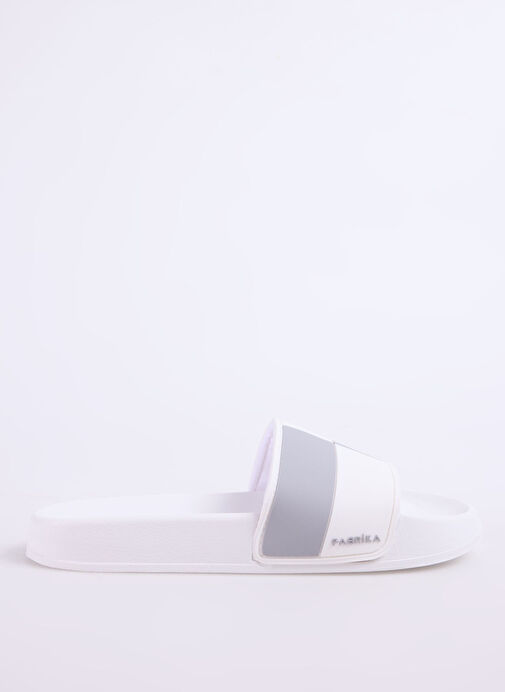 Fabrika Beyaz-Gri Erkek Plaj Terliği SANCHO - Görsel 2