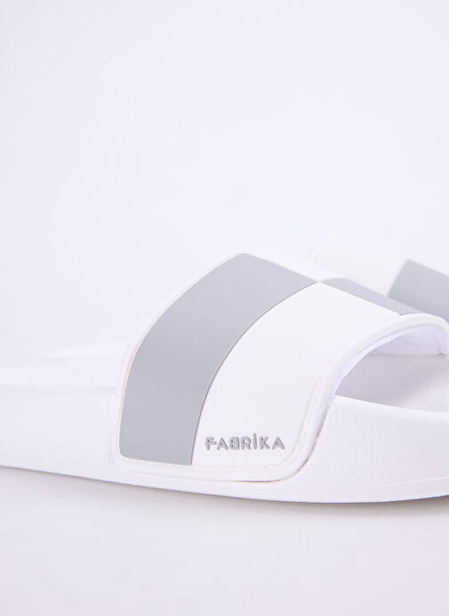 Fabrika Beyaz-Gri Erkek Plaj Terliği SANCHO - Görsel 6