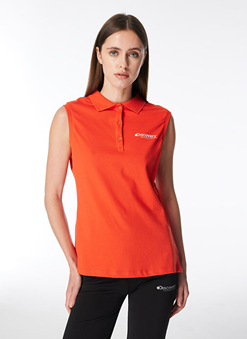 Discovery Expedition Nar Çiçeği Kadın Basic Polo T-Shirt D4SL-TST3036