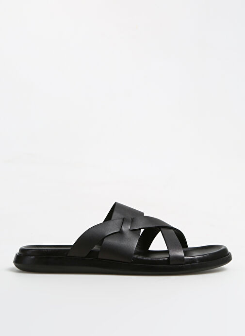 Fabrika Siyah Erkek Deri Terlik LUCY - Görsel 2