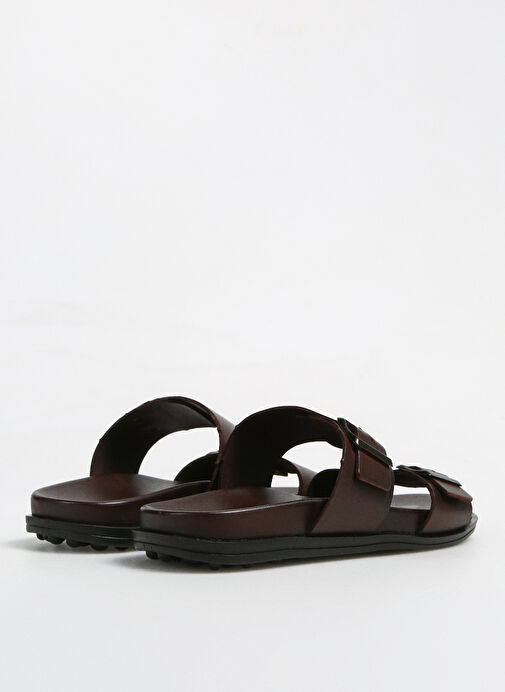 Fabrika Kahverengi Erkek Deri Terlik DALIBOR - Görsel 4