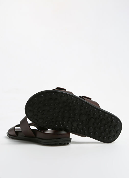 Fabrika Kahverengi Erkek Deri Terlik DALIBOR - Görsel 5