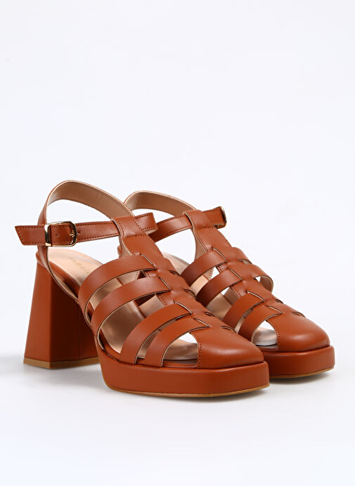 Fabrika Taba Kadın Topuklu Ayakkabı LENA - Görsel 3