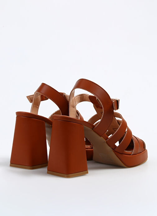 Fabrika Taba Kadın Topuklu Ayakkabı LENA - Görsel 4