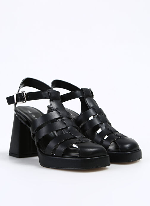 Fabrika Siyah Kadın Topuklu Ayakkabı LENA - Görsel 3
