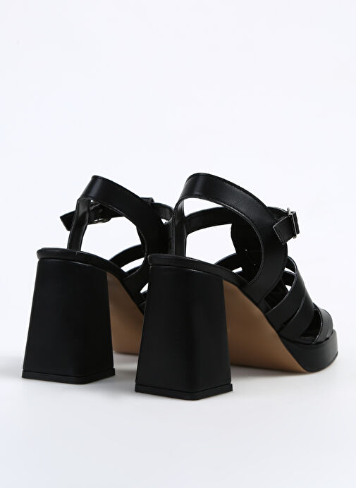 Fabrika Siyah Kadın Topuklu Ayakkabı LENA - Görsel 4