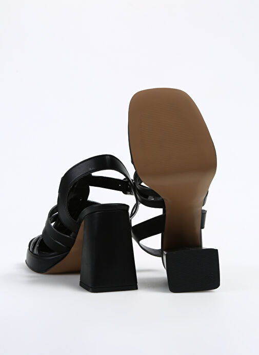 Fabrika Siyah Kadın Topuklu Ayakkabı LENA - Görsel 5