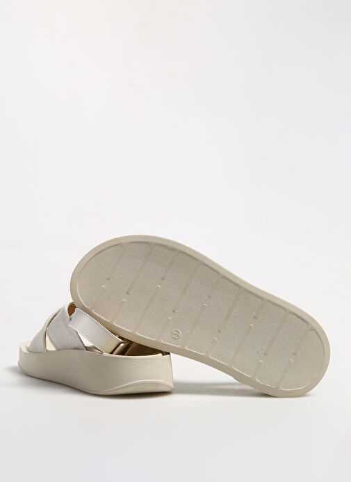 Fabrika Comfort Ekru Kadın Sandalet ZOSI - Görsel 5