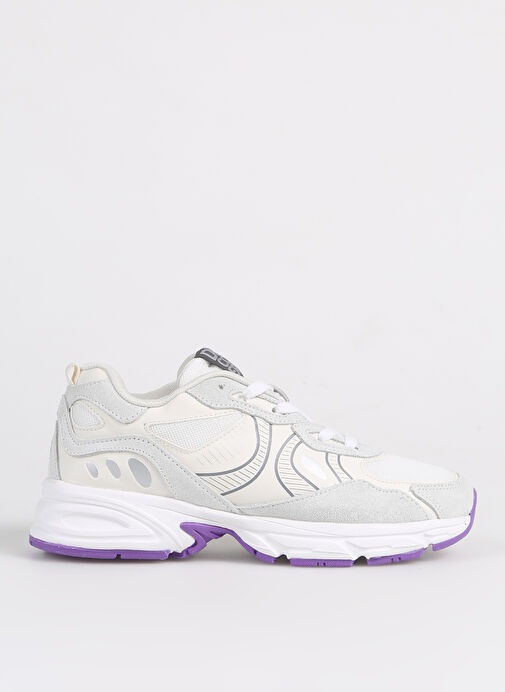 Discovery Expedition Beyaz-Mor Kadın deri Sneaker ATANA - Görsel 2