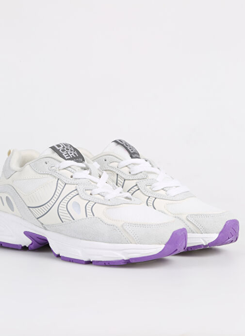 Discovery Expedition Beyaz-Mor Kadın deri Sneaker ATANA - Görsel 6