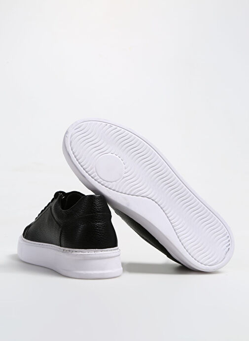 F By Fabrika Siyah Erkek Deri Sneaker RUBENS - Görsel 5