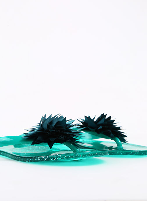 F By Fabrika Yeşil Kadın Plaj Terliği PUPPIES - Görsel 6