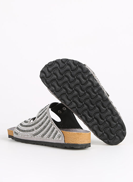 F By Fabrika Gümüş Kadın Terlik VALEN - Görsel 6