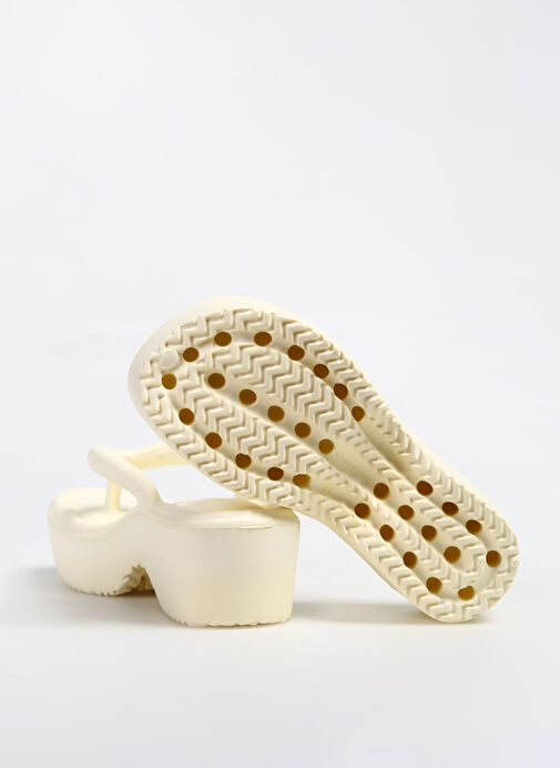 F By Fabrika Ekru Kadın Plaj Terliği PLAGE - Görsel 5