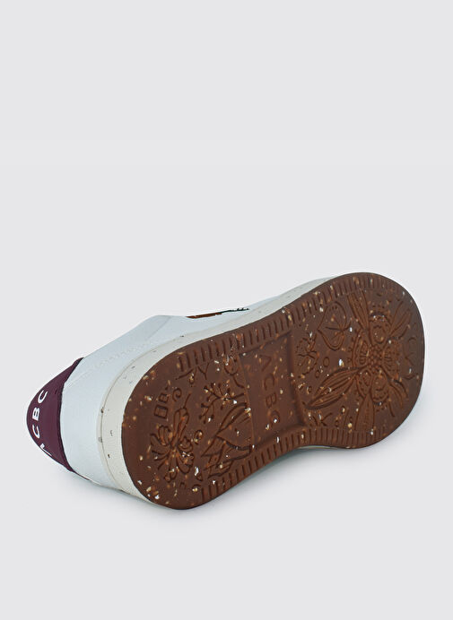 Acbc Beyaz-Bordo Kadın Sneaker SHACBEAN200F - Görsel 4