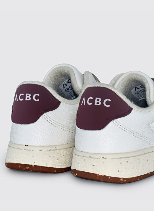Acbc Beyaz-Bordo Kadın Sneaker SHACBEAN200F - Görsel 5