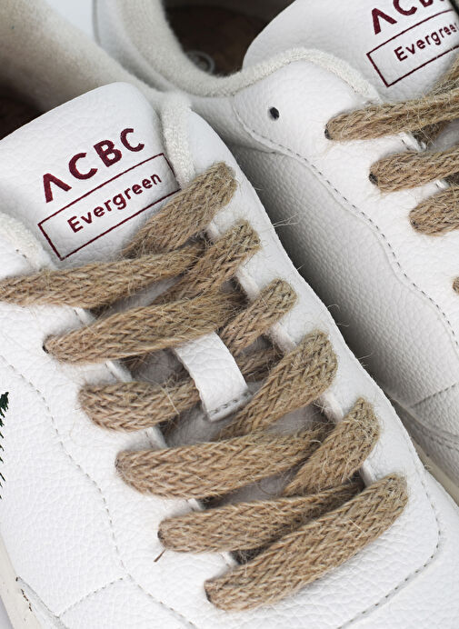 Acbc Beyaz-Bordo Kadın Sneaker SHACBEAN200F - Görsel 6