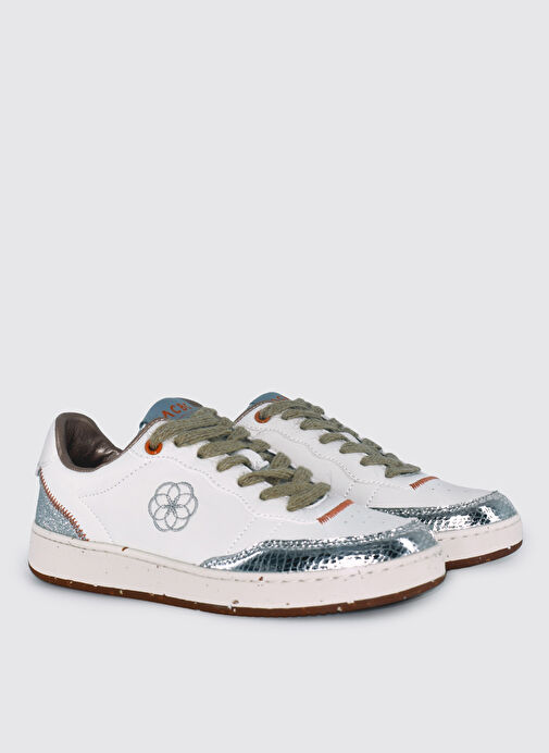 Acbc Beyaz-Gümüş Kadın Sneaker SHACBEWF244 - Görsel 3