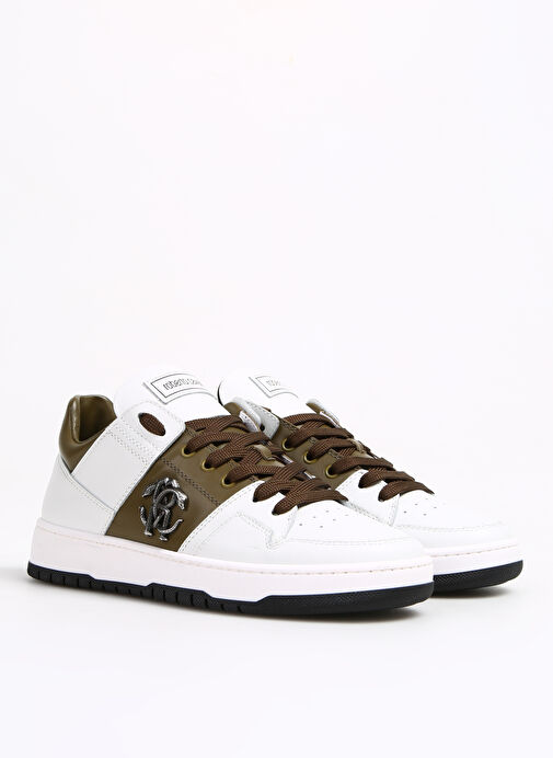 Roberto Cavalli Beyaz Erkek Deri Sneaker 20727 - Görsel 3
