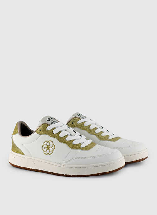 Acbc Beyaz-Altın Kadın Sneaker SHACBEWF218 - Görsel 3