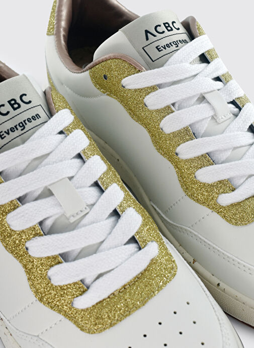 Acbc Beyaz-Altın Kadın Sneaker SHACBEWF218 - Görsel 6