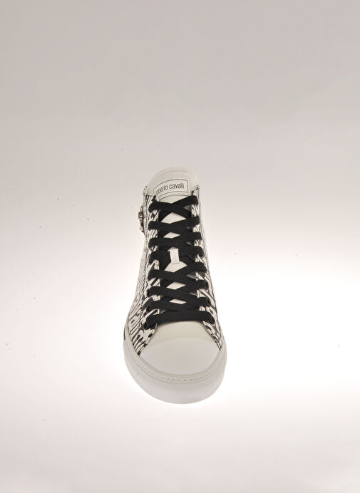 Roberto Cavalli Siyah-Beyaz Erkek Deri Sneaker 20717 - Görsel 4