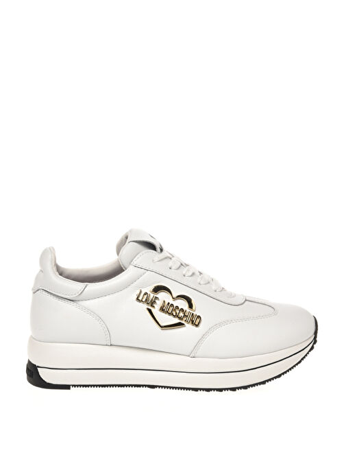 Love Moschino Beyaz Kadın Deri Sneaker JA15074G1HIA0100 - Görsel 2
