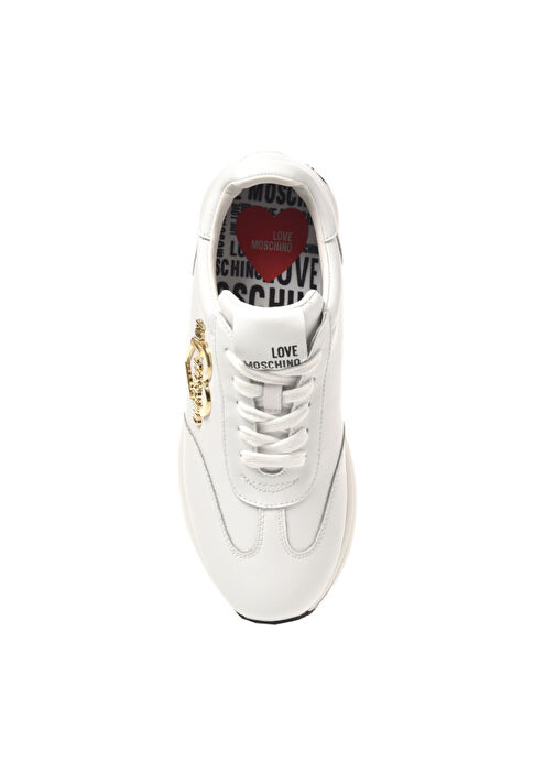 Love Moschino Beyaz Kadın Deri Sneaker JA15074G1HIA0100 - Görsel 4