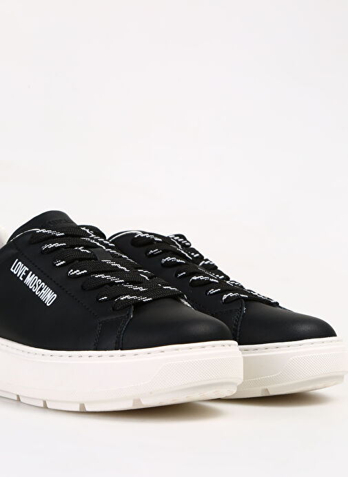 Love Moschino Love Moschino Siyah-Beyaz Kadın Deri Sneaker JA15374G1HIA100A | Boyner Siyah - 6. görsel
