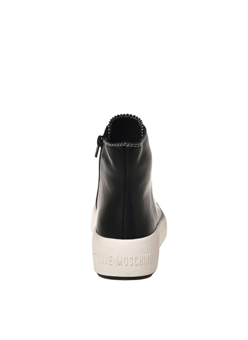 Love Moschino Siyah-Beyaz Kadın Deri Sneaker JA15875G0HIA000A - Görsel 6