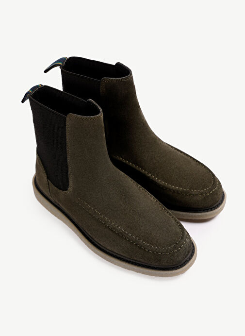 Yargici Haki Kadın Süet Bot - Görsel 3