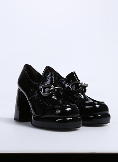 Laura Bellariva Siyah Kadın Deri Topuklu Ayakkabı P9310A - Görsel 3