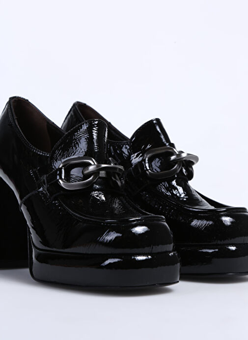 Laura Bellariva Siyah Kadın Deri Topuklu Ayakkabı P9310A - Görsel 6