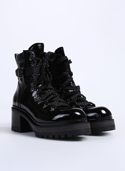 Laura Bellariva Siyah Kadın Deri Topuklu Bot P9206B-20 - Görsel 3