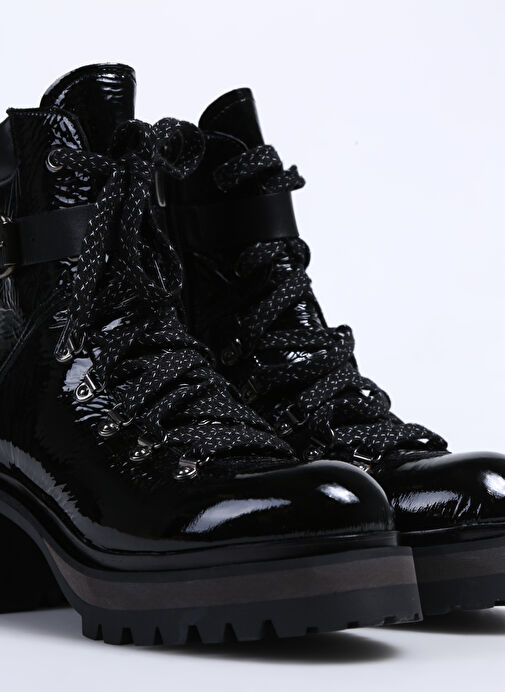 Laura Bellariva Siyah Kadın Deri Topuklu Bot P9206B-20 - Görsel 6