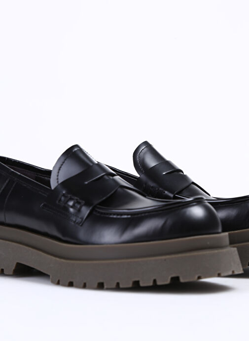 Laura Bellariva Siyah Kadın Deri Loafer P9101 - Görsel 4