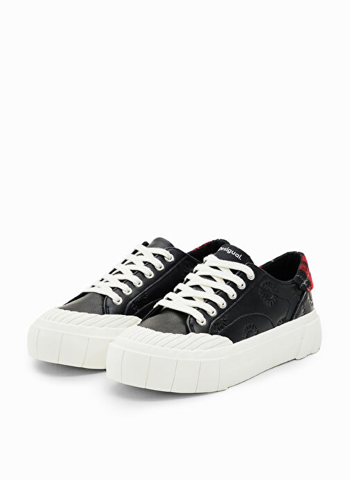 Desigual Siyah-Kırmızı Kadın Sneaker 23WSKP112000 - Görsel 5
