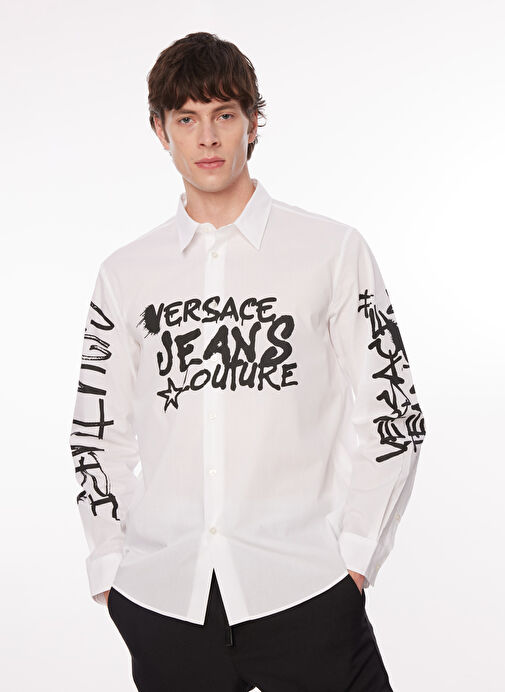Versace Jeans Couture Slim Fit Gömlek Yaka Beyaz Erkek Gömlek 75GALYR1CN002003 Boyner