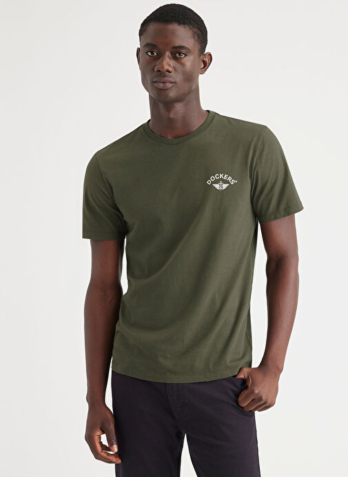 Dockers Yuvarlak Yaka Yeşil Erkek T-Shirt A1103-0251