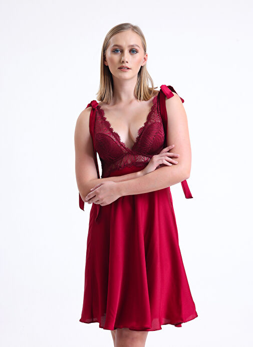 Magic Form Bordo Kadın Gecelik 75473 Boyner