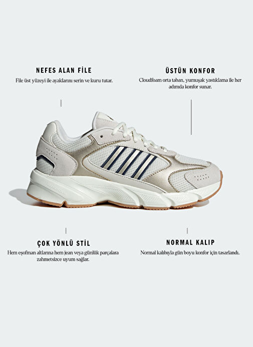 adidas IG4346 CRAZYCHAOS Beyaz Kadın Lifestyle Ayakkabısı - Görsel 10