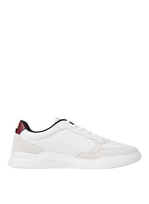 Tommy Hilfiger Beyaz Erkek Deri Sneaker ELEVATED CUPSOLE LTH MIX - Görsel 3