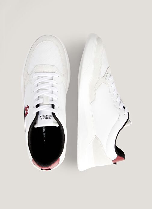 Tommy Hilfiger Beyaz Erkek Deri Sneaker ELEVATED CUPSOLE LTH MIX - Görsel 5