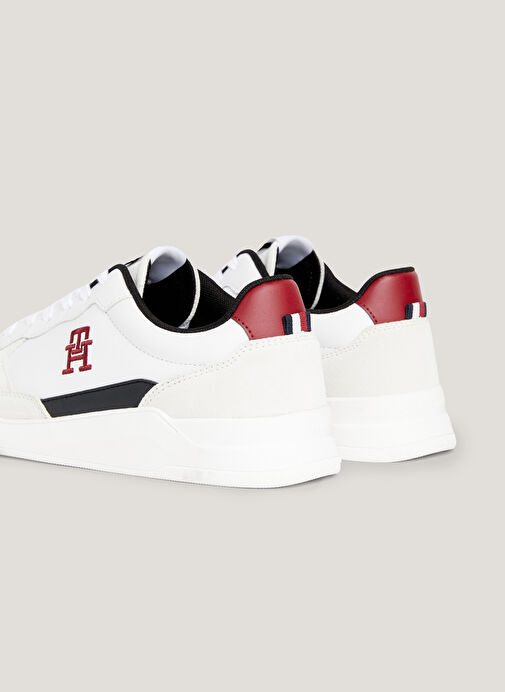 Tommy Hilfiger Beyaz Erkek Deri Sneaker ELEVATED CUPSOLE LTH MIX - Görsel 6