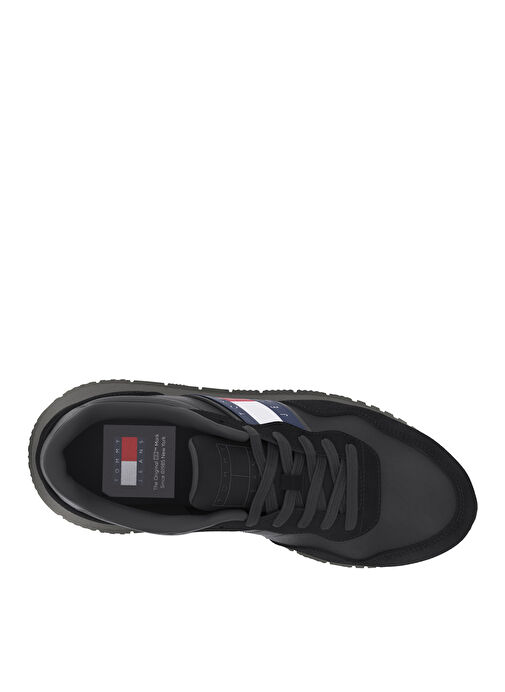 Tommy Hilfiger Siyah Erkek Süet Sneaker TJM MODERN RUNNER - Görsel 4
